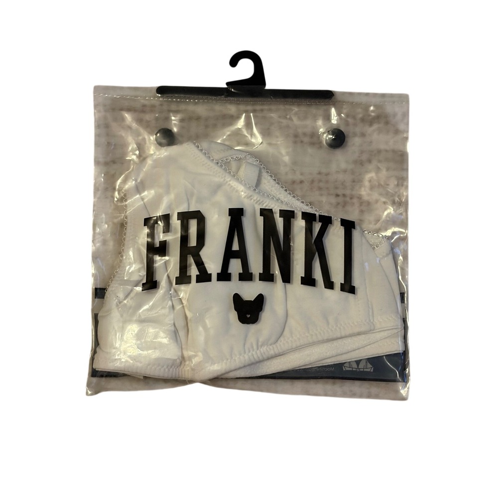 Franki by Francesca's Youth 12 White Cotton Triangle Bralette Scalloped Trim NEW - Picture 5 of 7